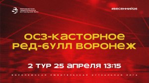 «ОСЗ-Касторное» - «Ред-Булл Воронеж» | Весенний Чемпионат | Дивизион Б | 2 тур  (25.04.26)