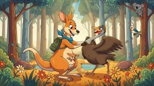 Веселая детская песенка про Кенгуру. Детская песня. Детский мультик. Мультфильм.