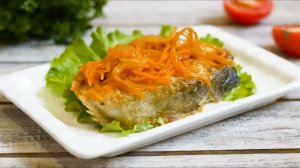 Треска под  маринадом из моркови и лука - классический рецепт! Вкусное блюдо на рыбный день!