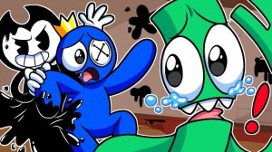 РАДУЖНЫЕ ДРУЗЬЯ - ЧЕРНИЛЬНАЯ ЛИХОРАДКА!   Poppy Playtime Rainbow Friends - Анимации на русском