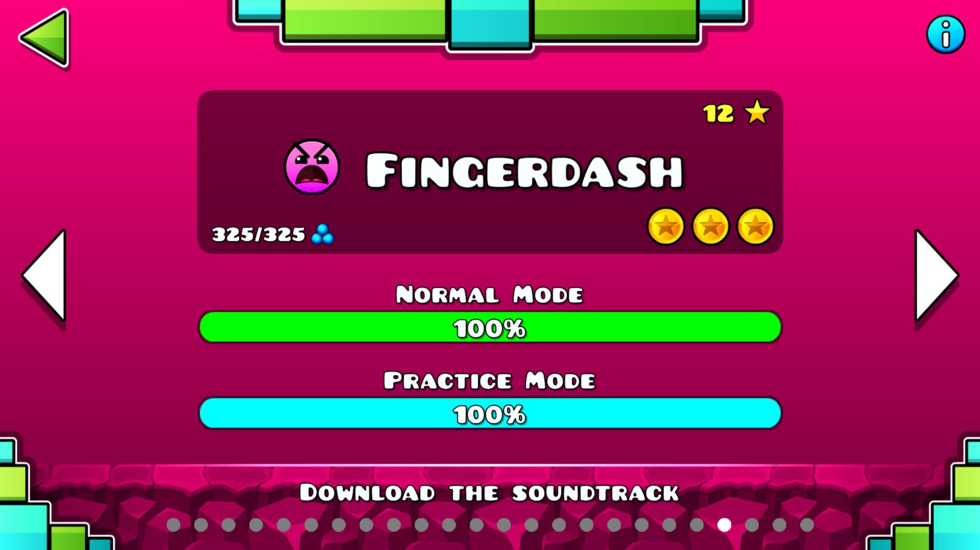 Прохождение Fingerdash с одной монеткой