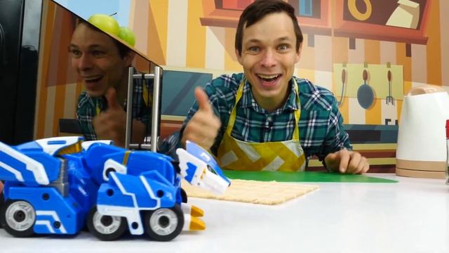 Омлет для роста! Оптимус Прайм и Бамблби готовят с Федей полезный завтрак