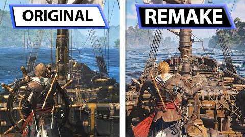 Assassins Creed Black Flag Resynced - Сравнение графики Original vs Remake