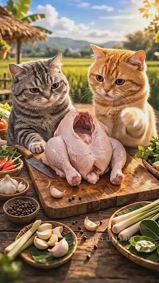 Котики и Курочка