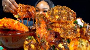 АСМР ЕДА | МУКБАНГ | КОРОЛЕВСКИЙ КРАБ В СОУСЕ