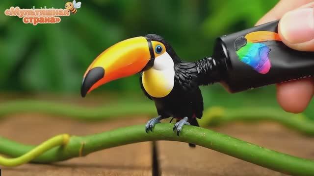 Оживающие животные из красок. Реалистичная ИИ - анимация.