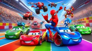 Мультики про машинки гонки с Молнией Маккуином