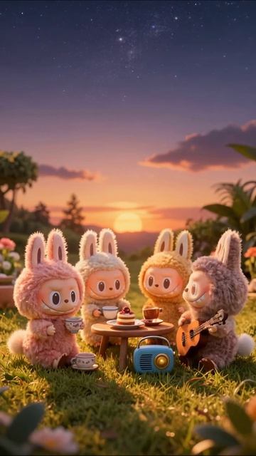 Забавный вечер с пушистыми друзьями лабубу ai