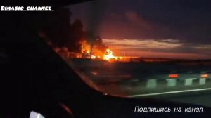 Пожар на нефтебазе в Воронеже