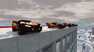 MEGA BLOOD FLOOD против PIXAR CARS в BeamNG.drive