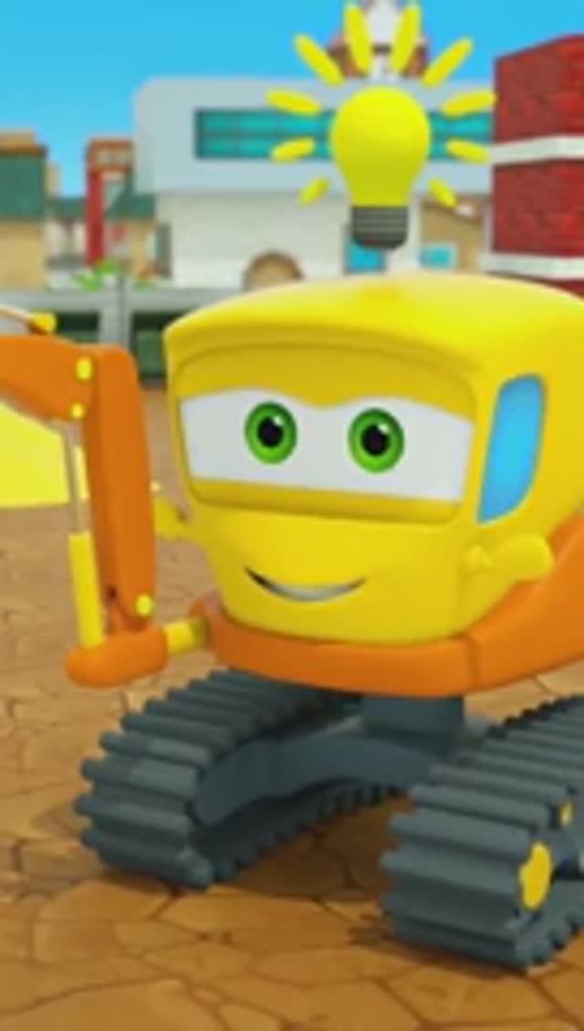 Жёлтый vs Красный Гонки экскаваторов на стройке - 3D Мультики