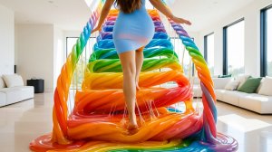 КАКУЮ НЕОБЫЧНУЮ ЛЕСТНИЦУ ТЫ ВЫБЕРЕШЬ? Невероятно приятные ИИ-видео как в мультики