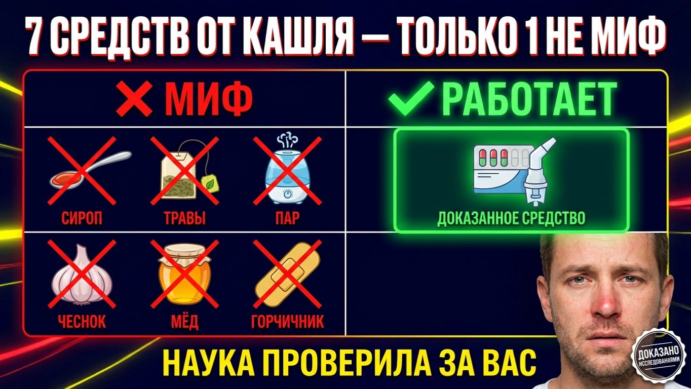 «ПРОВЕРИЛ 7 СРЕДСТВ ОТ КАШЛЯ — ТОЛЬКО ОДНО РЕАЛЬНО ПОМОГЛО!» Слушать аудиокниги. Слушать рассказы