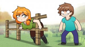 Стив, я застряла | майнкрафт аниме