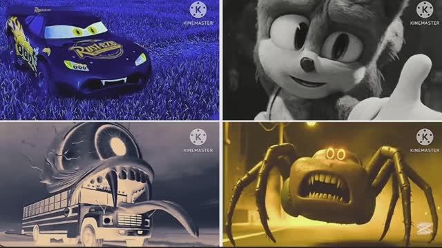 СОНИК И МОЛНИЯ МАКВИН 🏎️ Мультики Для Детей И Гигантский Автобус Монстр 🚌