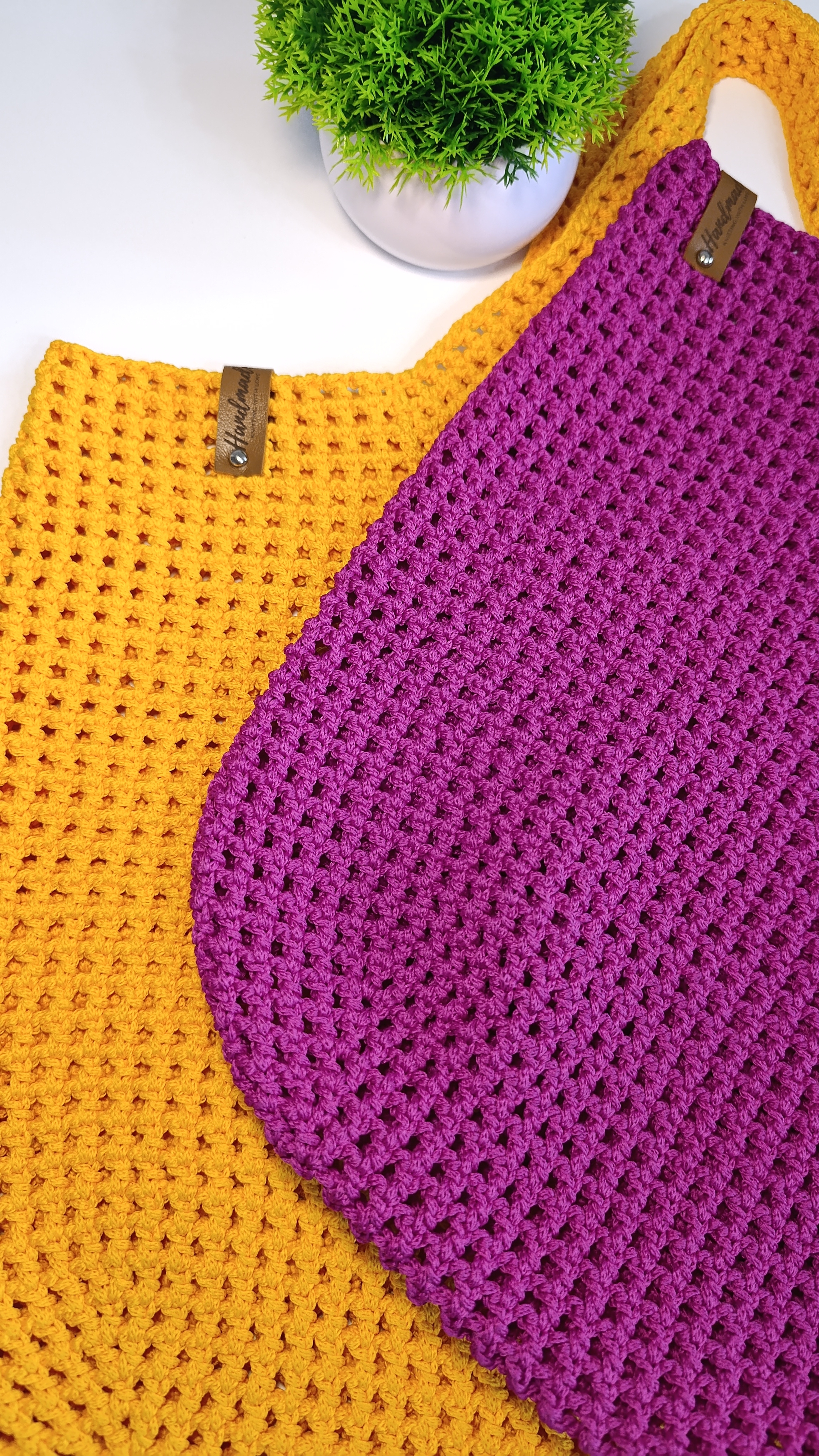 Летний шопер филейной сеткой крючком