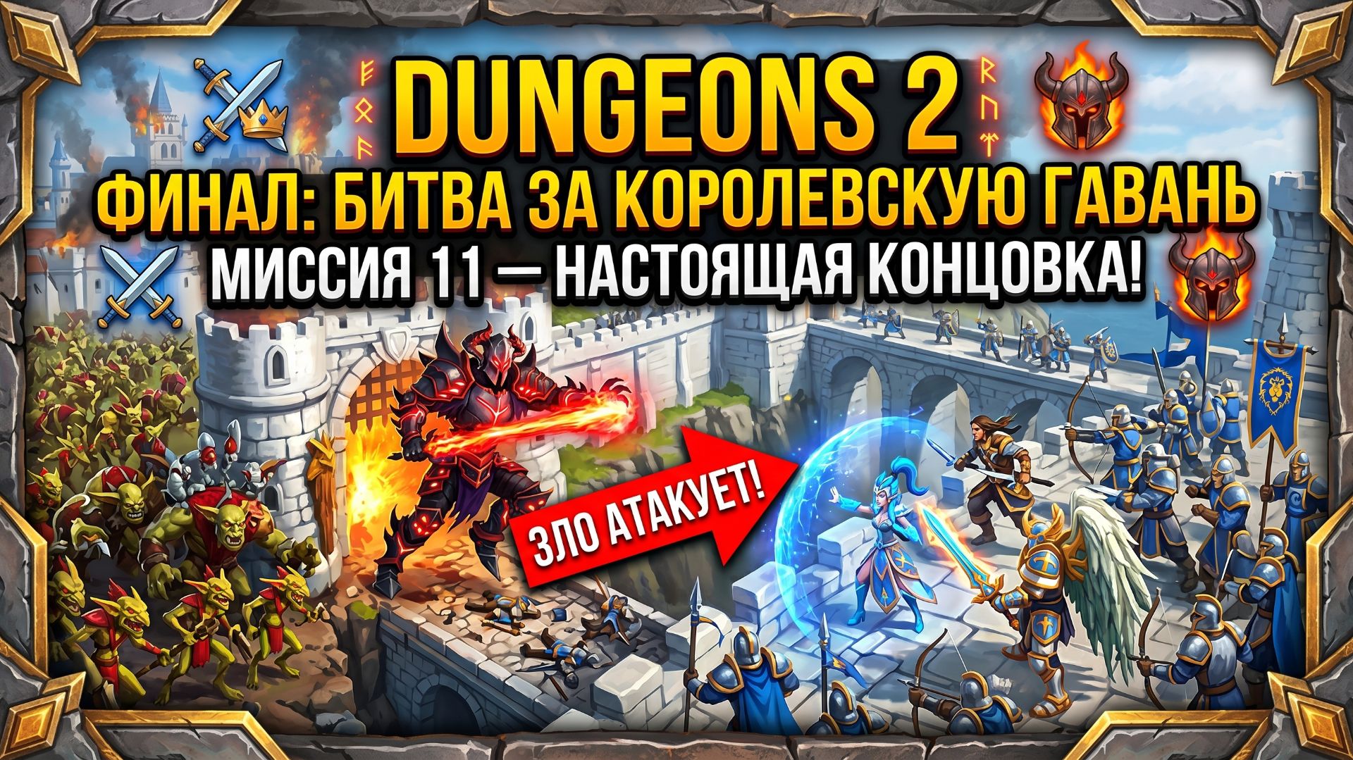 Dungeons 2➤ Миссия 11➤ Битва за Королевскую Гавань - Теперь по настоящему! Финал!