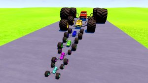 БОЛЬШОЙ И МАЛЕНЬКИЙ МОНСТР ТРАК МУЛЬТИКИ ПРО МАШИНКИ