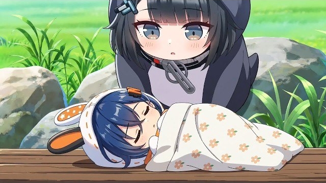 Маленький пингвиненок завел себе нового друга на рыбалке.