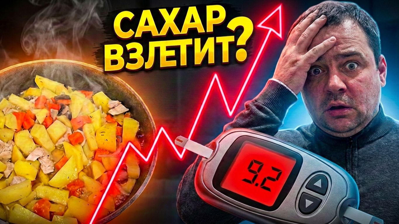 Тушеная картошка при диабете.Насколько поднимется глюкоза.