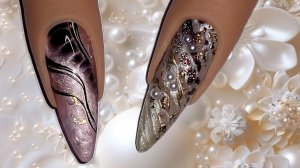 Простая абстракция в дизайне ногтей. МК