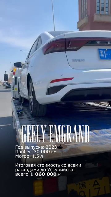 Geely Emgrand успешно загружен и выдвигается в сторону границы
