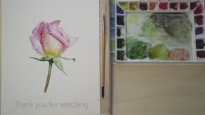 Акварельная картина «Роза». Рисуем вместе. Реалистичная живопись.