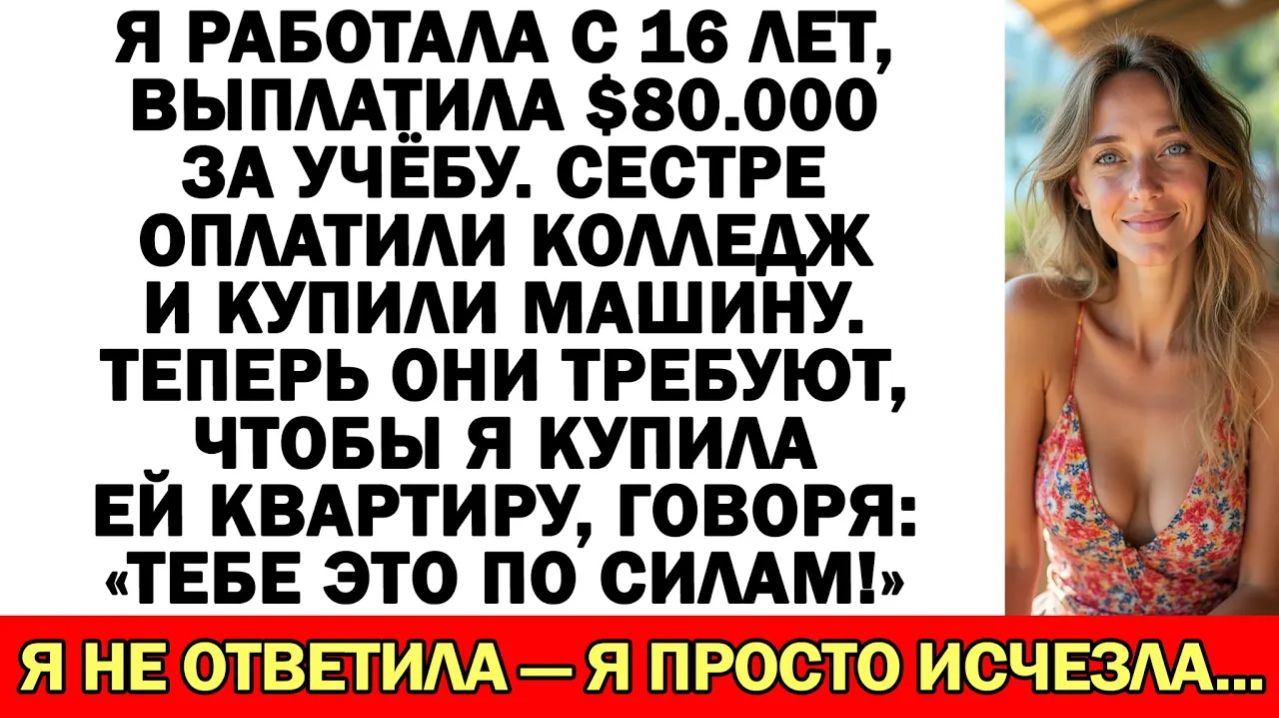 Родители навязали мне ипотеку на $350.000, но я исчезла раньше, чем они узнали...
