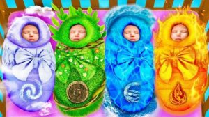 Мы Удочерили 4 Стихии! Огонь VS Вода VS Воздух VS Земля  Типы Девушек - Стихий