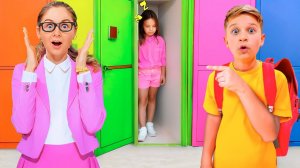 Диана и Рома - Картонная Школа и другие Школьные Приключения