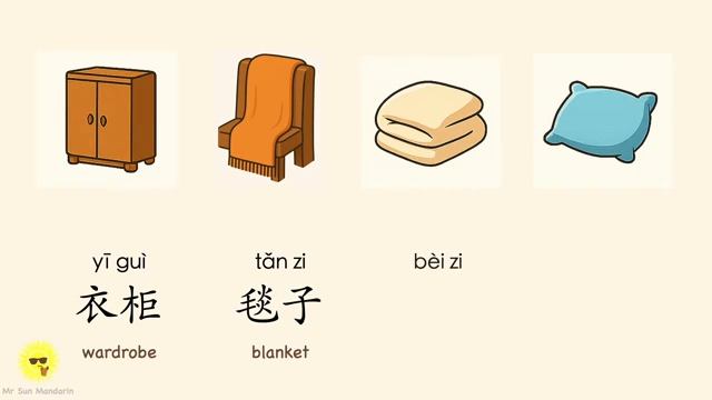 房间里的中文1 卧室书房用品 常用中文词汇 Learn Chinese from Your Room 1 Chinese for Bedroom Study Room Essentials