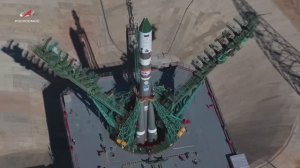 Вывоз на стартовую площадку ракеты «Союз-2.1а» с грузовым кораблём «Прогресс МС‑34»