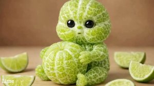 Милые фрукты бейби кушают! Невероятно приятная ИИ-анимация как в мультики для детей смотреть !