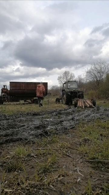 Трактор МТЗ-80 в действии!
