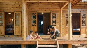 Женщина растит двоих детей и строит деревянный дом своей мечты с нуля. Жизнь во Вьетнаме