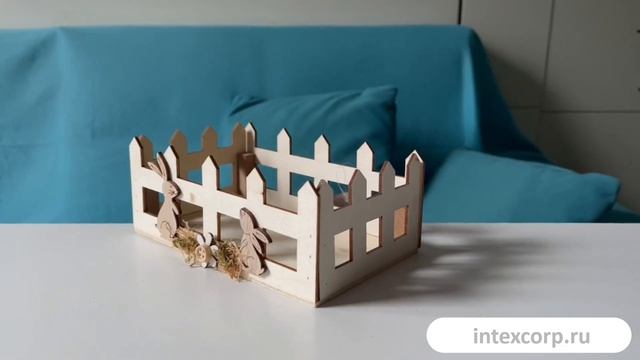 Подставка для яиц ПАСХАЛЬНАЯ ИДИЛЛИЯ с овечками дерево 16х11 см XPA19001401-1