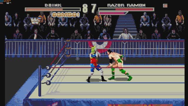 [SMD] WWF WrestleMania: The Arcade Game (1995) [RetroArch - ядро Genesis Plus GX Wide]