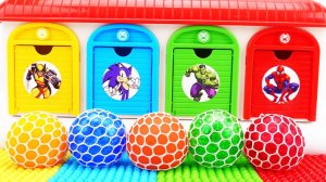 Мультики для детей. Яркие гаражи героев с мячиками и игрушками. Мультики для малышей смотреть.