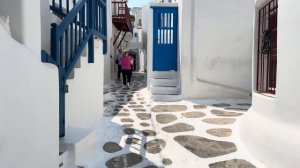 Миконос лето на острове прогулка по белоснежным улицам и морю ☀️