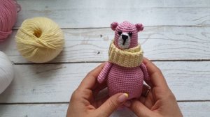 СП «Волшебный мир вязаных игрушек» // апрель // розовый северный мишка