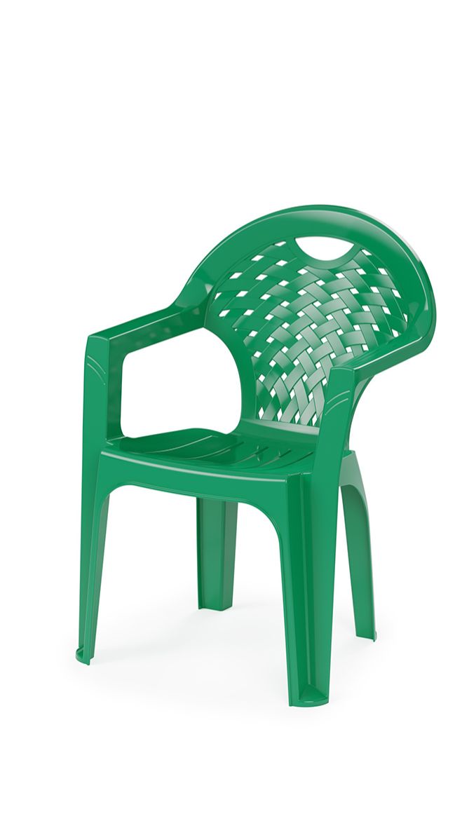Кресло пластиковое зеленое  358680