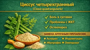 Циссус четырехгранный (Cissus quadrangularis)- порошок