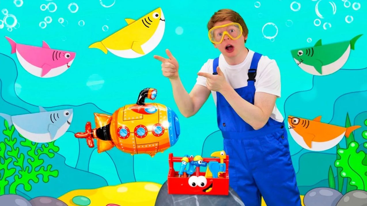 Мастер Саша поет для детей про семью акул, фрукты и домик из блоков 🏠🎵