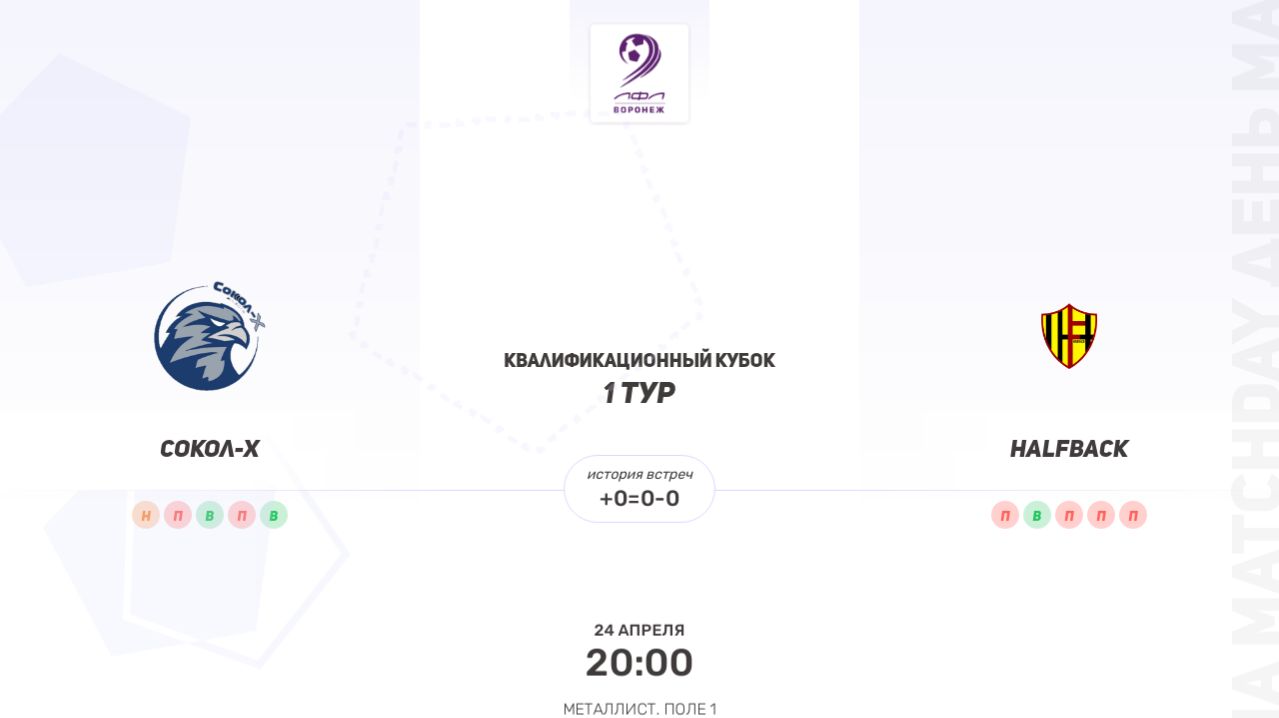 ОБЗОР МАТЧА Сокол-Х × HALFBACK. Квалификационный кубок