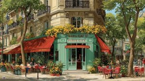 𝐏𝐚𝐫𝐢𝐬 𝐒𝐩𝐫𝐢𝐧𝐠 𝐂𝐚𝐟𝐞́ 𝐌𝐨𝐫𝐧𝐢𝐧𝐠 🌸 French Jazz & Soft Piano | Coffee Shop Relaxing
