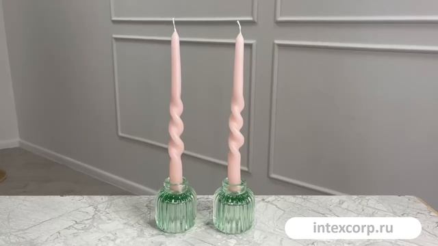 Свечи витые ЭССЕНШИАЛ ТВИСТ, розовые, 23 см, 2 шт., CC5070350