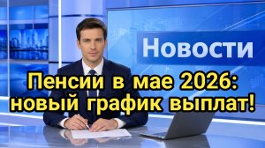Пенсии в мае 2026: новый график выплат