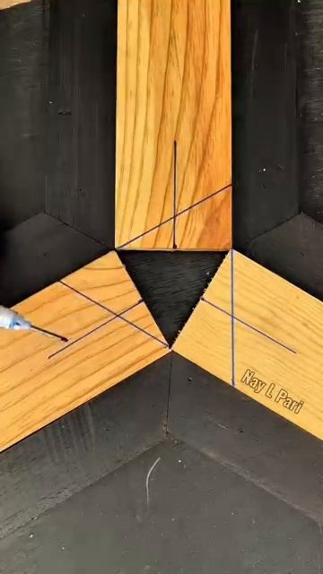 An easy trick for measuring three corners of a wooden into one #woodworking #woo