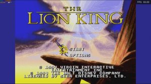 [SMD] The Lion King (1994) [RetroArch - ядро Genesis Plus GX Wide]