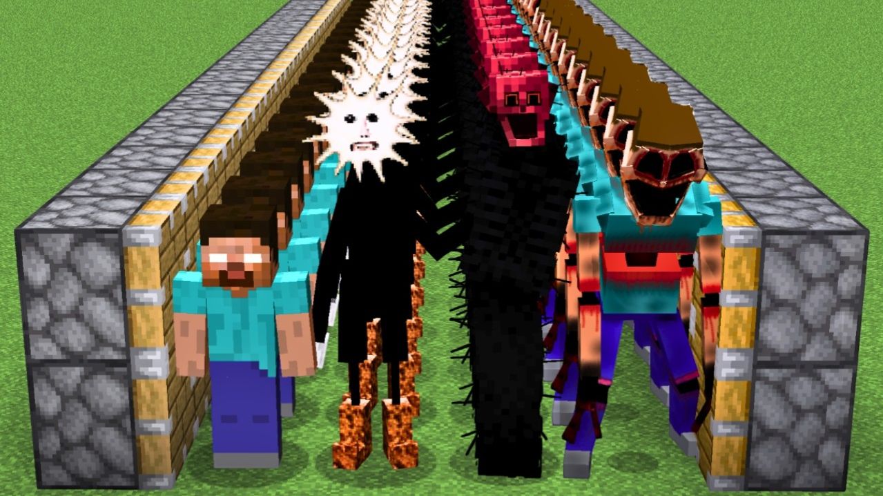 МАЙНКРАФТ Джеппи Джотерс + PHEN-228 Вареный + Мимикер + Херобрин - Minecraft новое видео